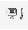 Projecteur LED Extérieur 30W AURORA avec Détecteur PIR – Puce Lumileds – 140 lm/W - Image 2