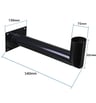 Support lampadaire solaire mural acier noir 54 cm - Image 2