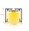 MUNICH MINI ARGENT - Réglette Linéaire LED saillie - 0.44m - 0.94m - 1,44m - 1.94m - IP54- Dimmable - Image 2