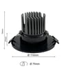 Downlight LED Circulaire Orientable 15W Noir CRI92 UGR13 - Image 4