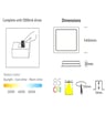 Downlight LED 15W Carré OSRAM CCT UGR17 120° Encastré - Image 2