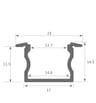 Barre LED PHILADELPHIE MINI argent 24V 0.5-2m - Image 2