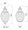 Réverbère LED 40W LEVI Bridgelux 160lm/W Aluminium - Image 2