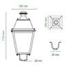 Réverbère LED Villa Acier 40W-50W Acier - Image 2