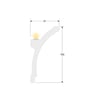 Profil en polystyrène - Ellipse - pour bande LED - 2 m - Image 2