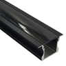 Profilé alu encastrable noir 2m diffuseur noir LED - Image 1