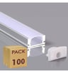 Profilé alu U saillie 2m diffuseur opale + accessoires - Image 7