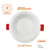 Downlight LED circulaire – 8W – Puce OSRAM DURIS E 2835 – CCT – UGR17 - Image 2