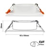Anneau Carré Orientable GU10 LED Blanc - Image 2