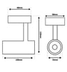 Applique LED NIZA Noir GU10 UGR13 Optique Nid Abeille - Image 2