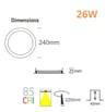 Downlight LED slim circulaire 26W CCT OSRAM - Image 4