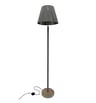 Lampadaire Sur Pied Abat-jour Tissé E27 Base Marbre - Image 1