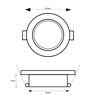 Anneau d'encastrement réglable pour LED GU10 MR16 - Ø84mm - Aluminium - Image 2