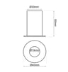 Downlight LED 6W Perle Chrome Noir Bridgelux CCT - Image 2