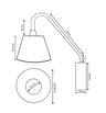 Applique LED Noir - LERUM - Pour E27 LED - Image 2