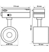 Spot LED 40W - 28W ODENSE Blanc pour Rail Monophasé - CCT / CRI+92 - UGR13 - 24º - Image 2