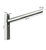 Support lampadaire colonne/mur acier galvanisé 100 cm - Image 2