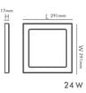 Plafonnier LED carré MOSS noir 24W CCT Lumileds - Image 8