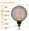 Ampoule LED moderne en cristal fumé - 4W E27 G125 - Image 2