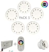 Pack 5 LED Piscine RGB PAR56 36W IP68 DC12V INOX 316 - Image 1