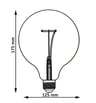 Ampoule LED filament ORCHIDEA 4W E27 G125 Ambre - Image 2