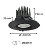 Downlight LED circulaire 15W orientable noir – IRC >92 – UGR13 - Image 5