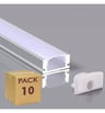 Profilé alu U saillie 2m diffuseur opale + accessoires - Image 3