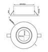 Anneau Encastré Carré GU10 MR16 Ø85mm Aluminium - Image 2