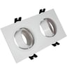 Anneau Cadre Double GU10 LED Orientable Blanc - Image 1