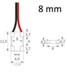 Connecteur LED COB SMD 8-10mm transparent IP20 - Image 3