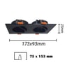 Anneau Cadre Double GU10 LED Orientable Noir - Image 2
