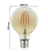 Ampoule LED filament Vintage 6W E27 G80 Gold Dimmable - Image 2