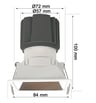 Encastré LED Carré 15W Chrome CRI92 UGR13 - Image 5