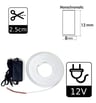 Pack ruban néon LED 6000K 6mm 12V alimentation - Image 3