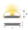 Barre LED TENNESSEE ARGENT 24V surface 0.5-2m - Image 2