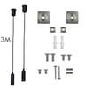 Kit suspension universel noir câble 3m pack 2 - Image 1