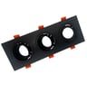 Anneau Cadre Triple GU10 LED Orientable Noir - Image 1