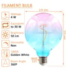 Ampoule LED filament ORCHIDEA 4W E27 G125 Ambre - Image 3