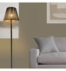 Lampadaire Sur Pied Abat-jour Tissé E27 Base Marbre - Image 4