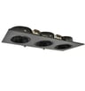 Anneau Cadre Triple GU10 LED Orientable Noir - Image 3