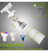 Spot sur Rail - EMMEN BLANC - pour Lampe GU10 / Monophasé - Image 3