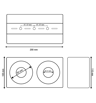 Applique Plafond Double Pivot GU10 MR16 Blanc - Image 2