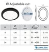 Plafonnier LED Circulaire Moss Noir 18W CCT Lumileds - Image 8