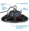 Cloche LED UFO 150W 3CCT 200lm/W avec capteur - Image 4