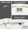 Plafonnier LED Circulaire Moss Noir 18W CCT Lumileds - Image 4