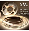 Ruban LED 24V 182LED/m 5m SMD2835 11200lm 16W/m IP20 - Image 5