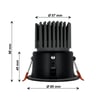 Downlight LED Circulaire 15W Noir IP65 CRI92 UGR13 - Image 4