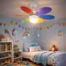 Ventilateur Plafonnier LED RAINBOW E27 53W Multicolore 76cm - Image 4