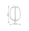Ampoule LED Filament Fumé BIG 4W E27 T178 Ambre - Image 2