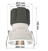 Encastré LED 15W Circulaire Chrome CRI92 UGR13 - Image 2